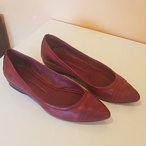 Frye burgundy leather flats